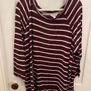 Red and white stripe shirt